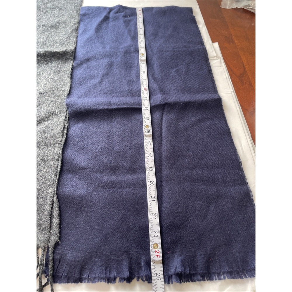 Lot‎ Of 3 Scarves Scarf - 1 Wool - Gray, Black, Blue